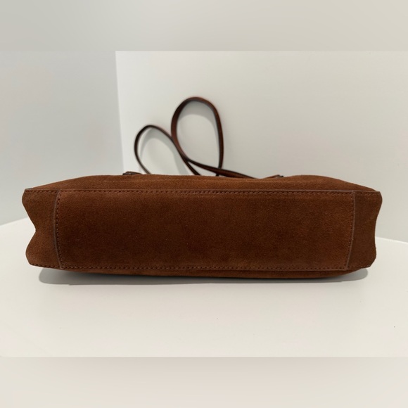 NEW Madewell Top-Zip Shoulder Bag in Soft Mahogany Suede NW382 $158 - Picture 9 of 12